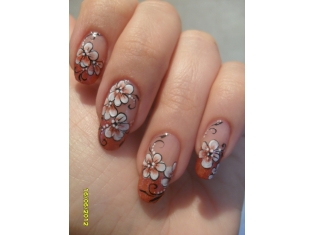 Рисунки на ногтях цветы фото