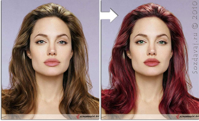 Изменить длину волос на фото онлайн