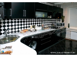 Кухни черно белого цвета фото