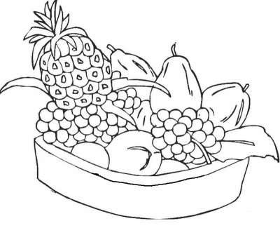 Нарисовать корзину с фруктами
