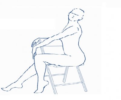 Рисунки сидящего человека на стуле карандашом 