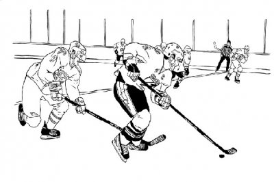 Рисунки карандашом для срисовки хоккей