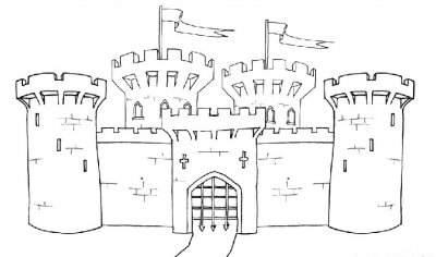 Рисунки карандашом для срисовки сказочные замки