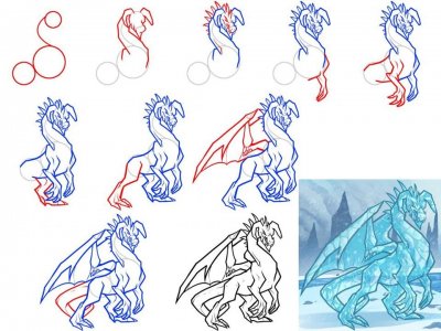 Как нарисовать дракона поэтапно