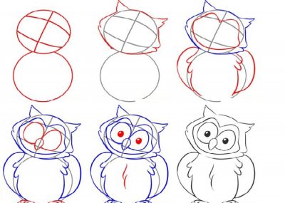 Как нарисовать сову поэтапно карандашом