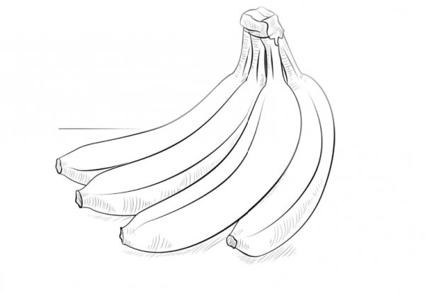 Раскраска банан 