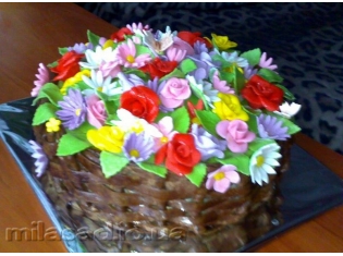 Торт с цветами фото
