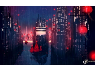Картинки аниме город