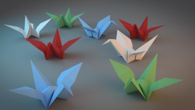 Обои оригами для рабочего стола