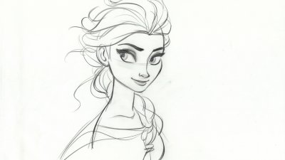 Рисунки карандашом для срисовки принцессы