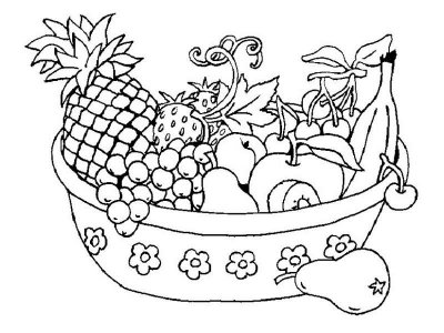 Нарисовать корзину с фруктами