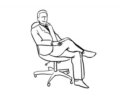 Рисунки сидящего человека на стуле карандашом 