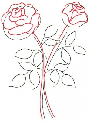 Как нарисовать розу поэтапно с картинками