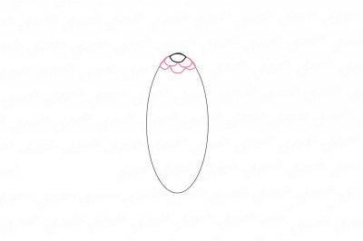 Как нарисовать еловую ветку с шишкой