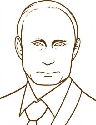 Как нарисовать президента Путина карандашом поэтапно